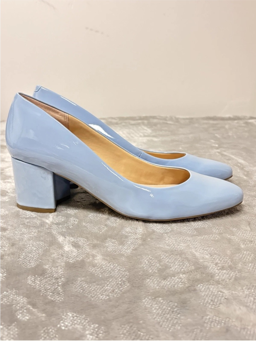 Easy Spirit Cosma Women’s Sz 9.5 Light Blue Block Heel Pumps